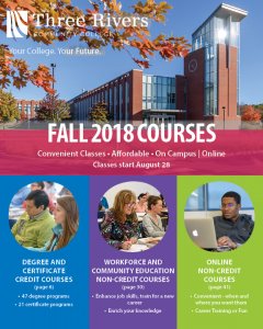 http://www.threerivers.edu/wp-content/uploads/2018/04/TRCC Fall 2018 Course Schedule Booklet-web.pdf TRCC Fall 2018 Course Schedule Booklet