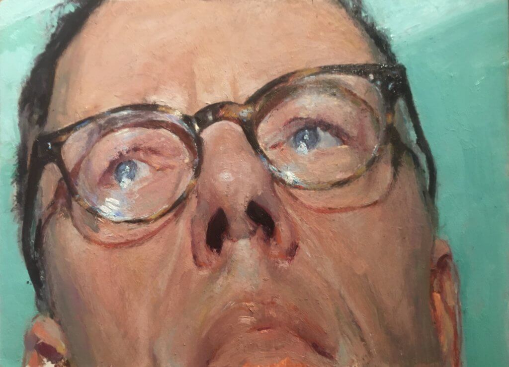 Self Portrait 2020 - Oil on Birch Panel - 11"x14"