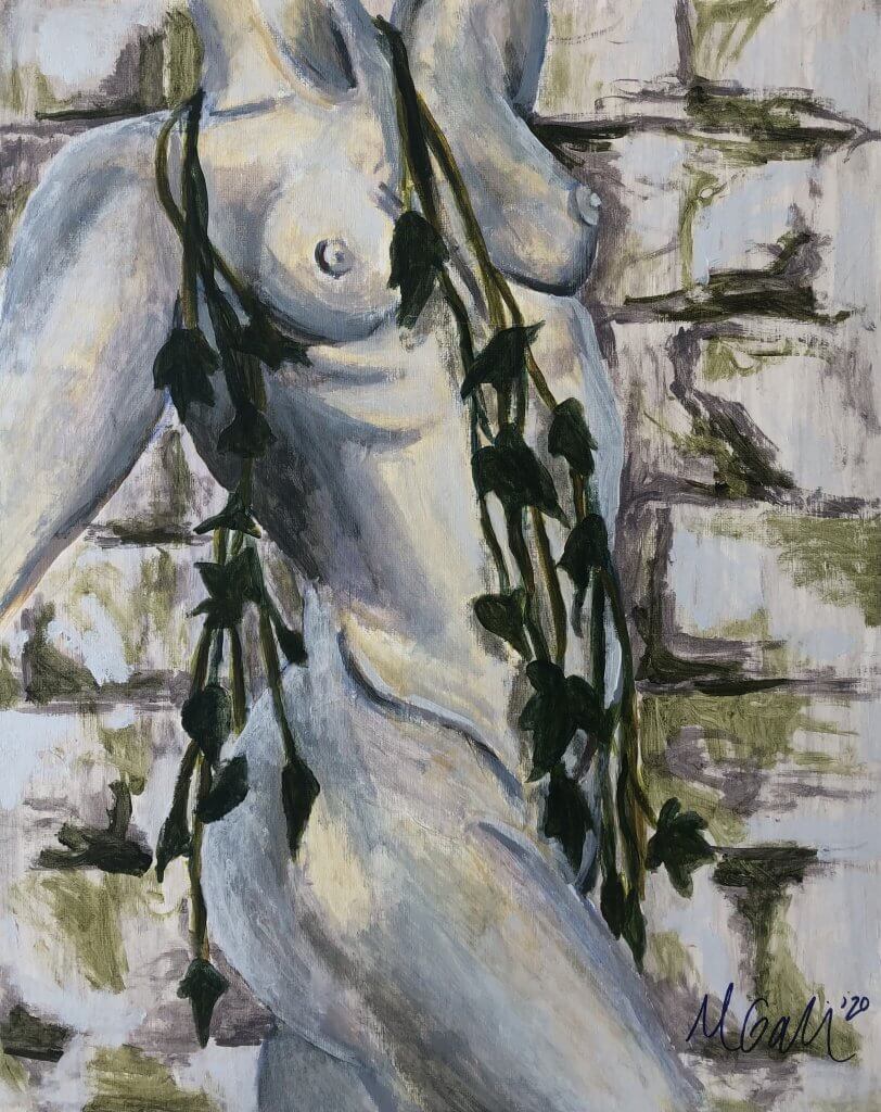 MacKenzie Gaulin, "Camouflage," Acrylic on Canvas, 16"x20"
