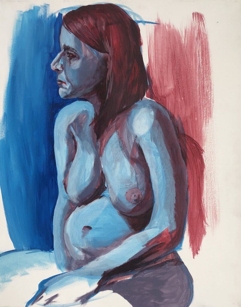 Ian Thompson, "Figure Study Oct. (001)," Acrylic on Canvas, 16"x20"