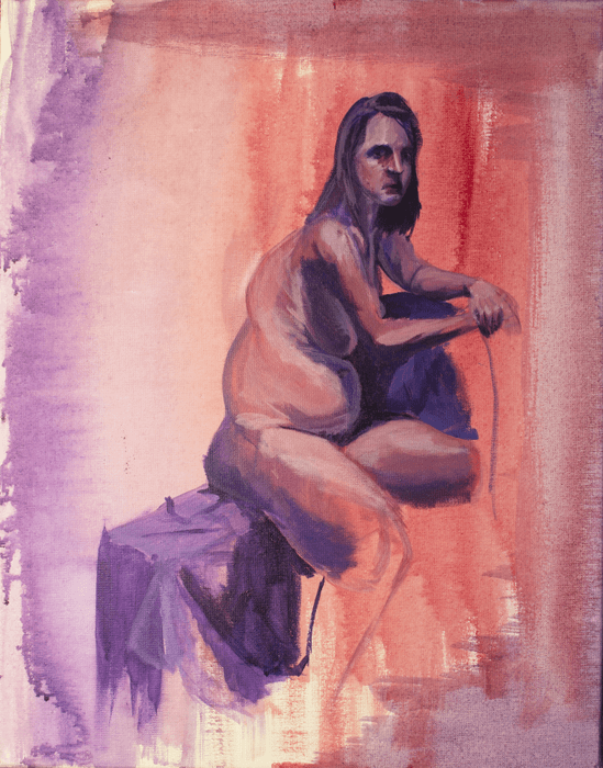 Ian Thompson, "Figure Study, Oct. (002)," Acrylic on Canvas, 16"x12"