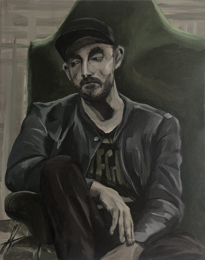 Ian Thompson, "Shawn," Acrylic on Canvas, 16"x20"