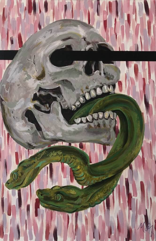 MacKenzie Gaulin, "Tongues," Acrylic on Canvas, 36"x24"