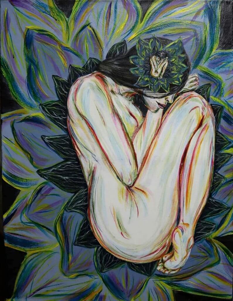 Amanda Swan, "Recursive," Acrylic on Canvas, 18" x 24"