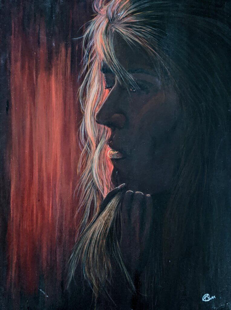 Amanda Swan, "Self Light," Acrylic on Canvas, 18" x 24"