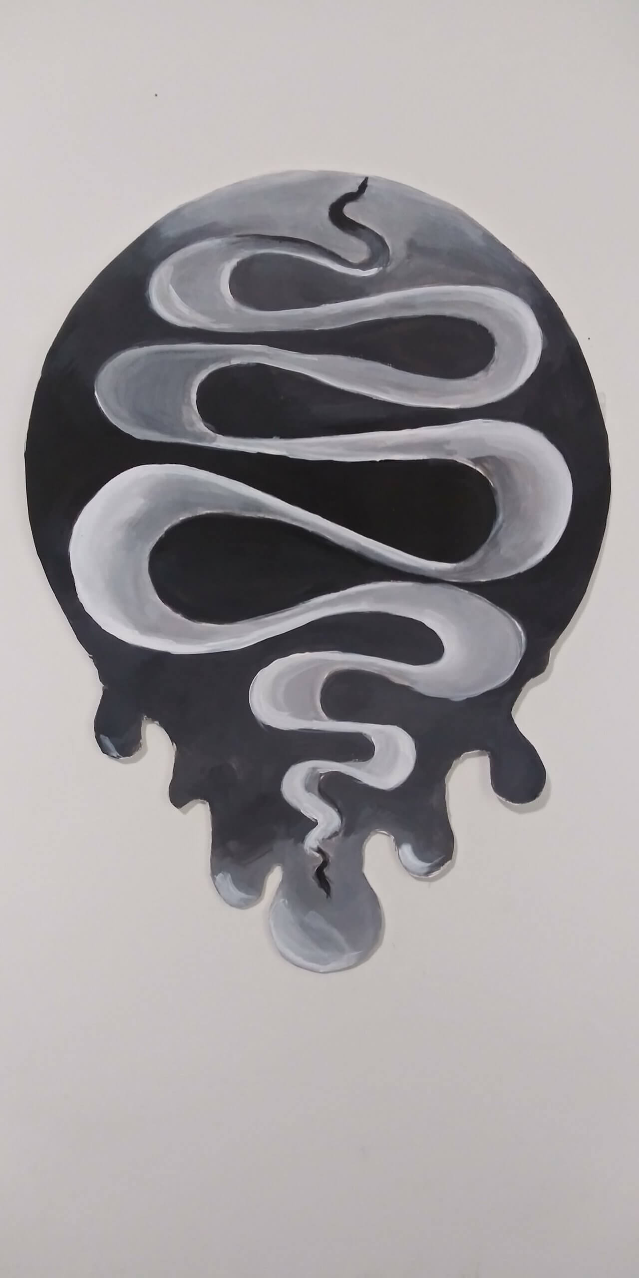 Makayla Richardson, "Rippled Dreams," Acrylic, 18.5" x 19"