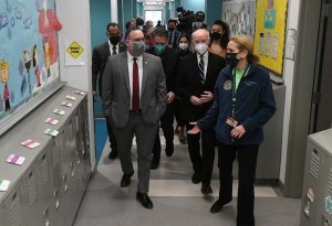 U.S. Secretary of education taking a tour